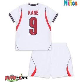 Camiseta Inglaterra Harry Kane #9 Primera Equipación para niños Mundial 2026 manga corta (+ pantalones cortos)